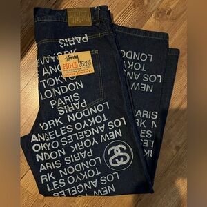 Stussy Unisex baggy jeans XL